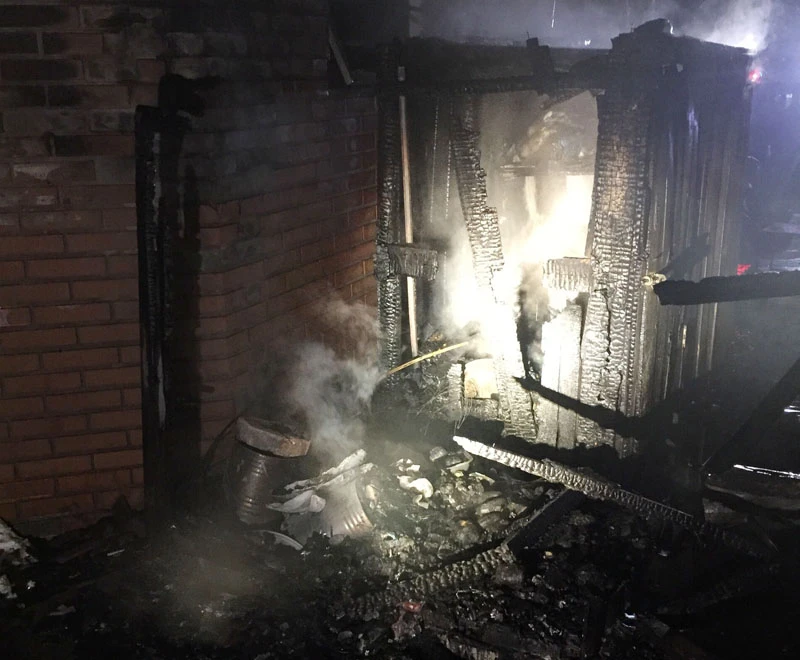 Hiện trường vụ cháy.