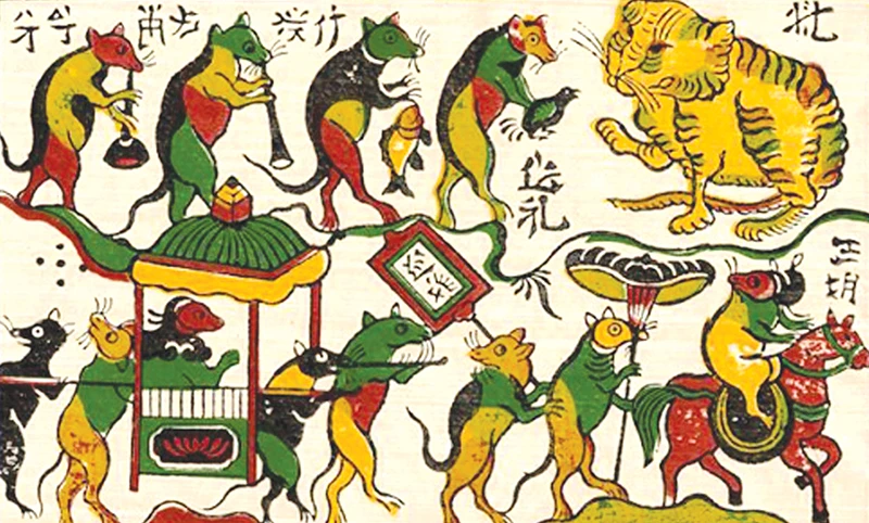 Đám cưới chuột (tranh dân gian). Đám cưới chuột (tranh dân gian).