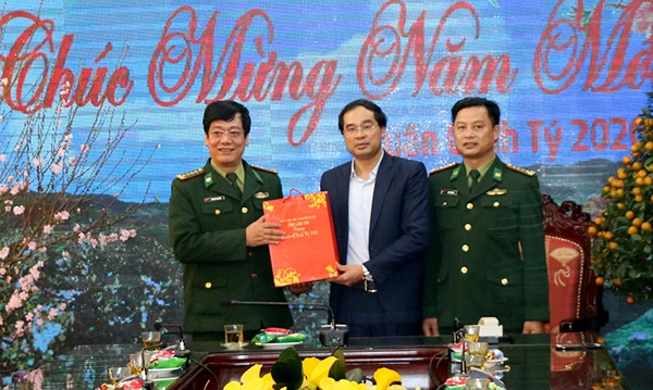 Phó Chủ tịch UBND tỉnh Trịnh Xuân Trường tặng quà Tết các cơ quan, đơn vị ảnh 4