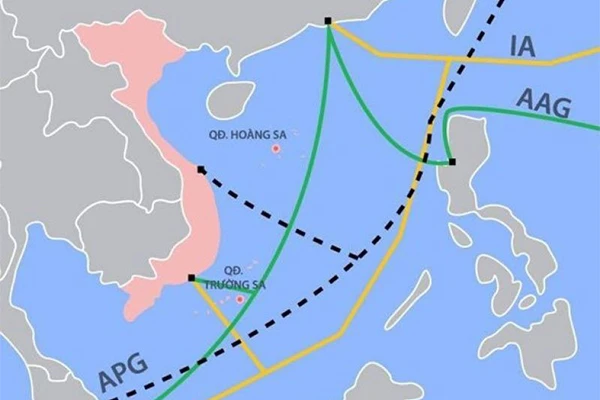 Hiện có nhiều tuyến cáp quang biển khác nhau kết nối Internet Việt Nam với quốc tế.