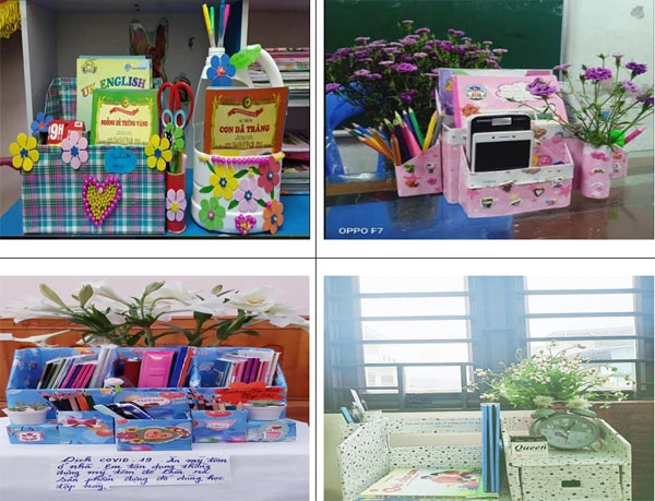 Sản phẩm của học sinh “Độc giả nhí với thư viện điện tử thời Ncov”.