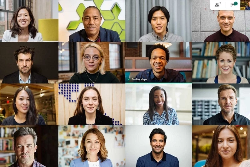 Ứng dụng hội nghị trực tuyến Google Meet.