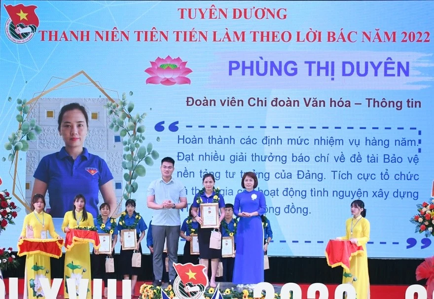 Tuyên dương thanh niên tiên tiến làm theo lời Bác năm 2022.
