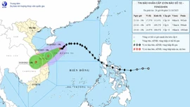Bão số 12 di chuyển tốc độ 10 - 15 km/h, cách TP Đà Nẵng khoảng 390 km