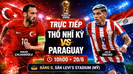 TRỰC TIẾP bóng đá Thổ Nhĩ Kỳ vs Paraguay (10h00 hôm nay 20/6): Trận đấu không dễ cho cửa trên 
