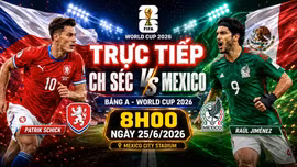 TRỰC TIẾP bóng đá CH Séc vs Mexico: 