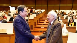 Chủ tịch Quốc hội Trần Thanh Mẫn gặp mặt nguyên lãnh đạo Quốc hội qua các thời kỳ