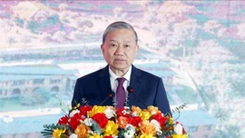 Tổng Bí thư Tô Lâm dự lễ khởi công trường nội trú liên cấp vùng biên tại Cao Bằng