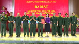 Hội Cựu chiến binh ra mắt mô hình “Thu gom phế liệu gây quỹ, bảo vệ môi trường”