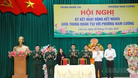 Trung đoàn 752 và phường Nam Cường ký kết Chương trình hợp tác kết nghĩa