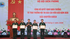 Bộ đội Biên phòng Lào Cai giành 02 giải tại Hội thi Báo cáo viên giỏi cấp Bộ Tư lệnh Bộ đội Biên phòng năm 2026