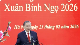 Tổng Bí thư Tô Lâm chúc Tết cán bộ, công chức Văn phòng Trung ương Đảng