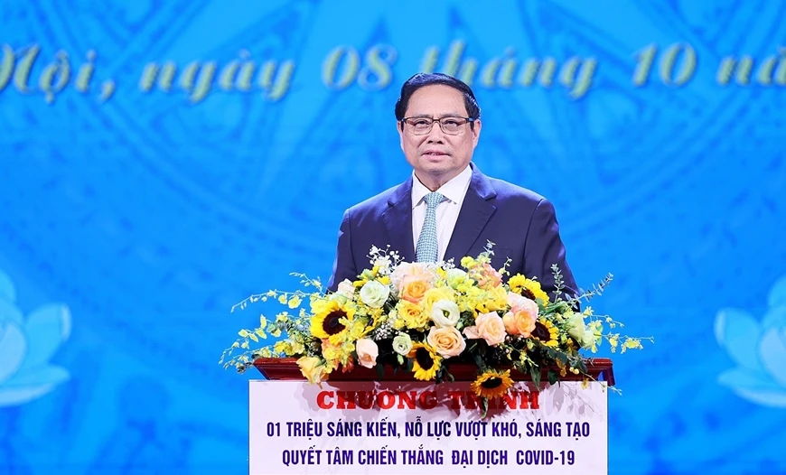 Thủ tướng Phạm Minh Chính phát biểu tại hội nghị.