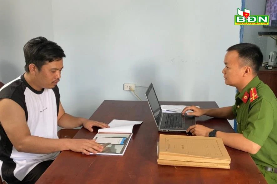 Đối tượng V.Đ. tại cơ quan điều tra