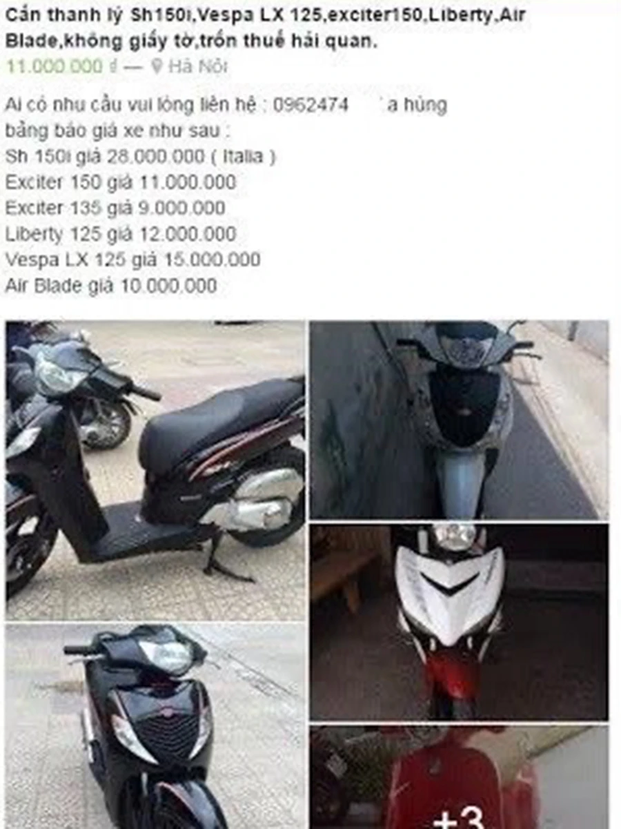 Người dân cần đặc biệt cảnh giác với những lời rao bán xe thế này.