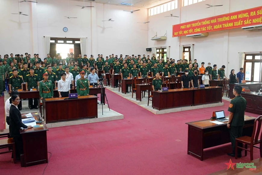 Toàn cảnh phiên tòa.