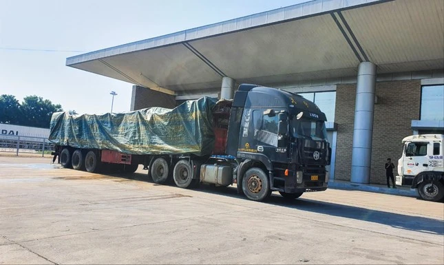 Một xe chở cá tầm nhập lậu bị phát hiện tại cửa khẩu quốc tế đường bộ số 2 Kim Thành.