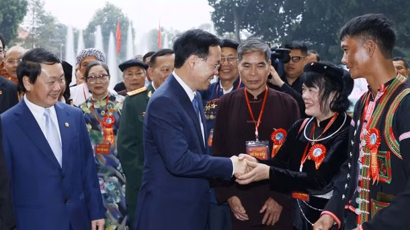 Chủ tịch nước gặp mặt đại biểu Người có uy tín trong đồng bào dân tộc thiểu số năm 2023.