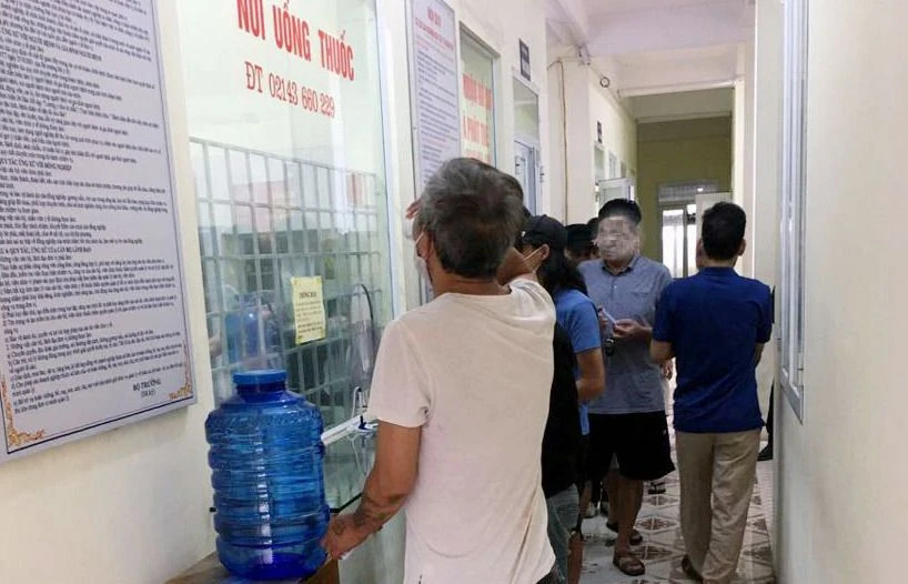 Bệnh nhân uống Methadone tại Cơ sở Cai nghiện ma túy tự nguyện tỉnh Lào Cai (năm 2022)..jpg