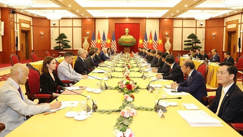 Quang cảnh cuộc hội đàm.