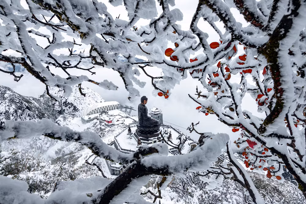 A snow blanket on the summit of Fansipan. Credit Le Viet Khanh.jpg