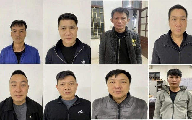 Các đối tượng trong đường dây cá độ bị bắt giữ.