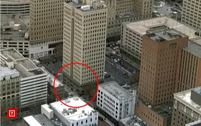 Vụ nổ xảy ra ở khu vực được khoanh tròn.