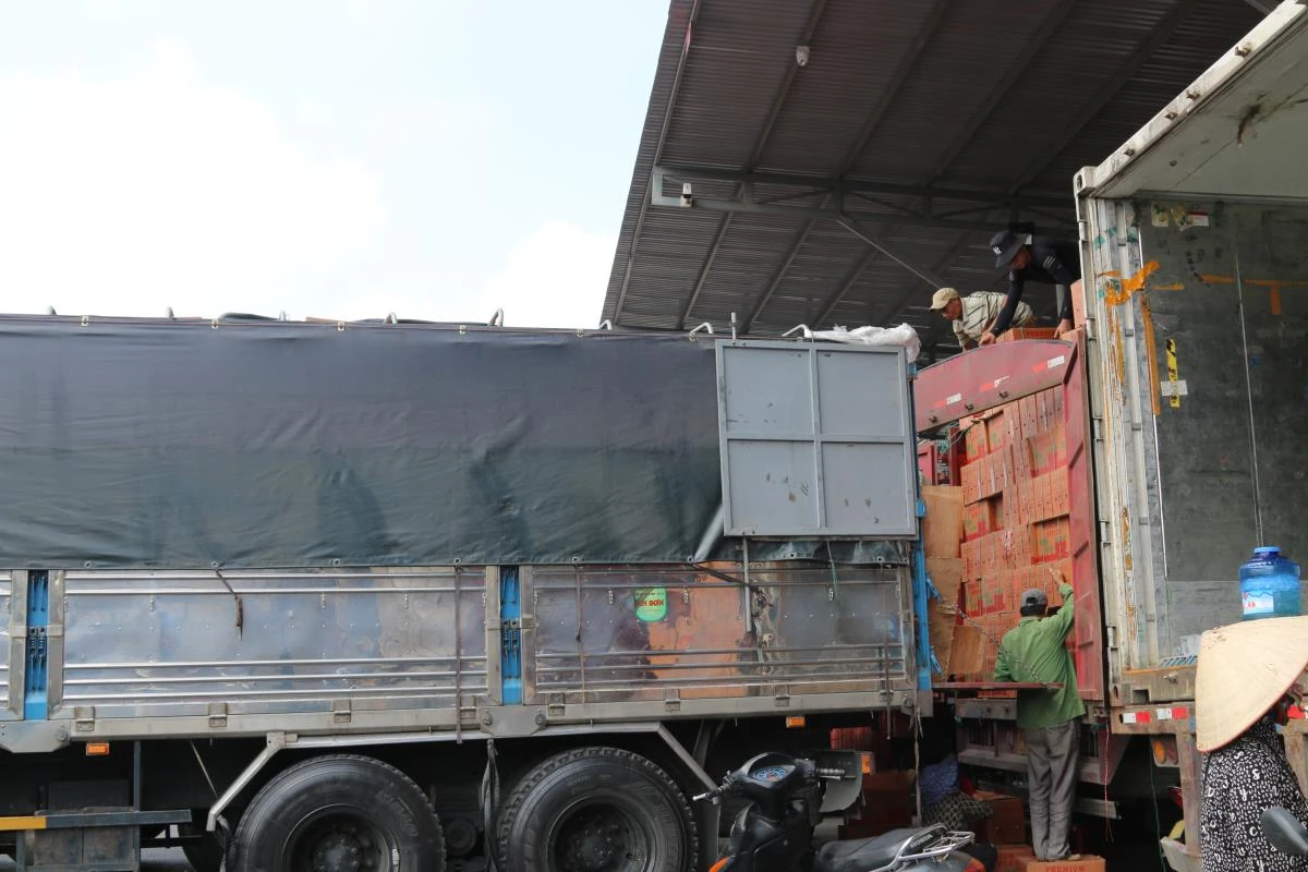 Trung bình, mỗi ngày có khoảng trên 470 phương tiện chở hàng hóa xuất, nhập khẩu thông quan qua cửa khẩu quốc tế đường bộ số 2 Kim Thành.