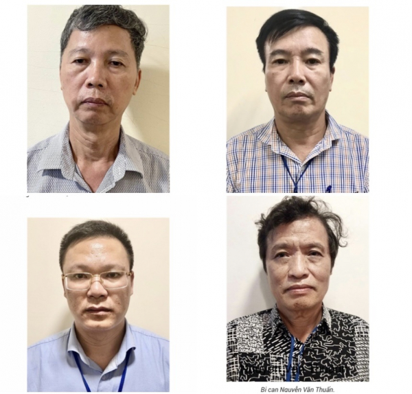 Các bị can Hoàng Văn Khoa; Hồ Đức Hợp; Lê Công Tiến và Nguyễn Văn Thuấn. Các bị can Hoàng Văn Khoa; Hồ Đức Hợp; Lê Công Tiến và Nguyễn Văn Thuấn.