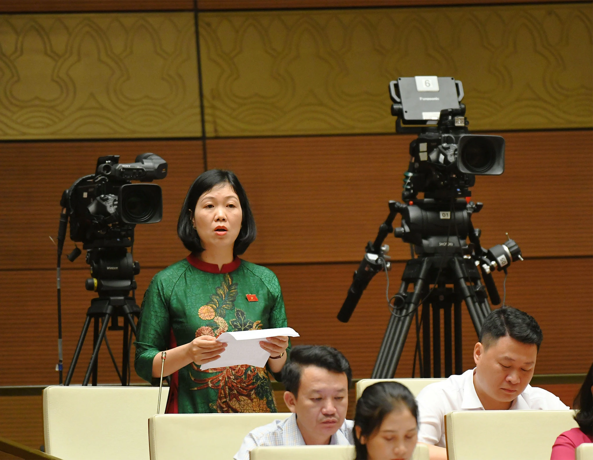 ĐBQH Nguyễn Thị Lan Anh (Lào Cai) phát biểu.