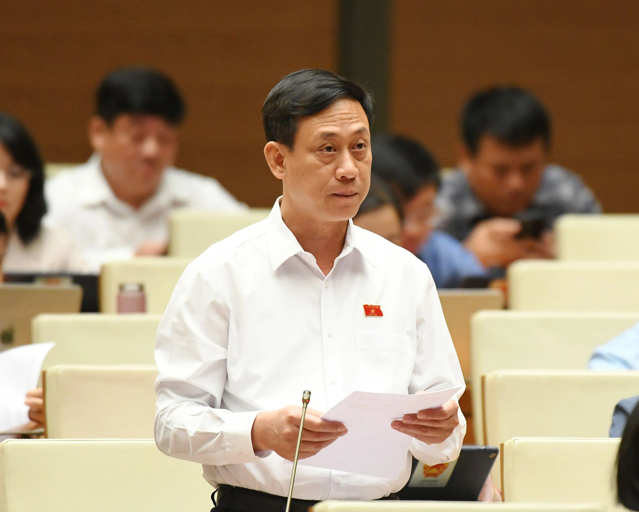 ĐBQH Mai Văn Hải (Thanh Hóa) phát biểu.