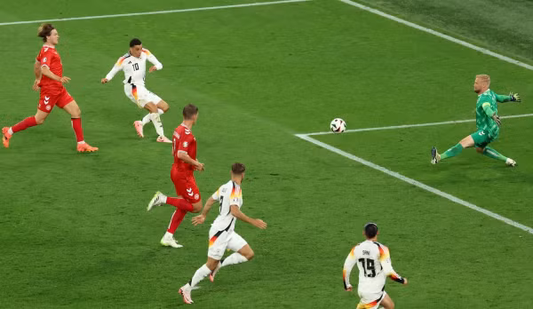 ĐT Đức "vừa hay lại vừa may" trong cuộc đối đầu với Đan Mạch trong trận đấu thứ 2 vòng 1/8 EURO 2024.