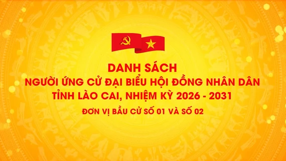 Danh sách chính thức những người ứng cử đại biểu HĐND tỉnh Lào Cai, nhiệm kỳ 2026 - 2031 (đơn vị bầu cử số 1 và số 2)