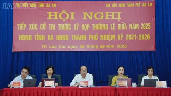 Đại biểu HĐND tỉnh, đại biểu HĐND thành phố Lào Cai tiếp xúc cử tri các xã, phường phía Nam thành phố