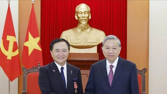 Tổng Bí thư Tô Lâm tiếp Thống đốc tỉnh Kanagawa (Nhật Bản)