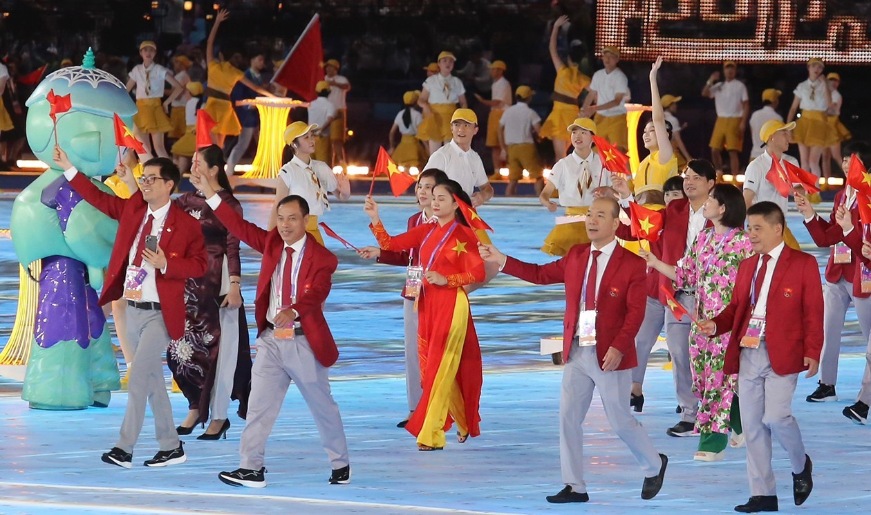 Lễ khai mạc Asiad 19: Thể thao châu Á tưng bừng khai hội ảnh 2 Lễ khai mạc Asiad 19: Thể thao châu Á tưng bừng khai hội ảnh 2
