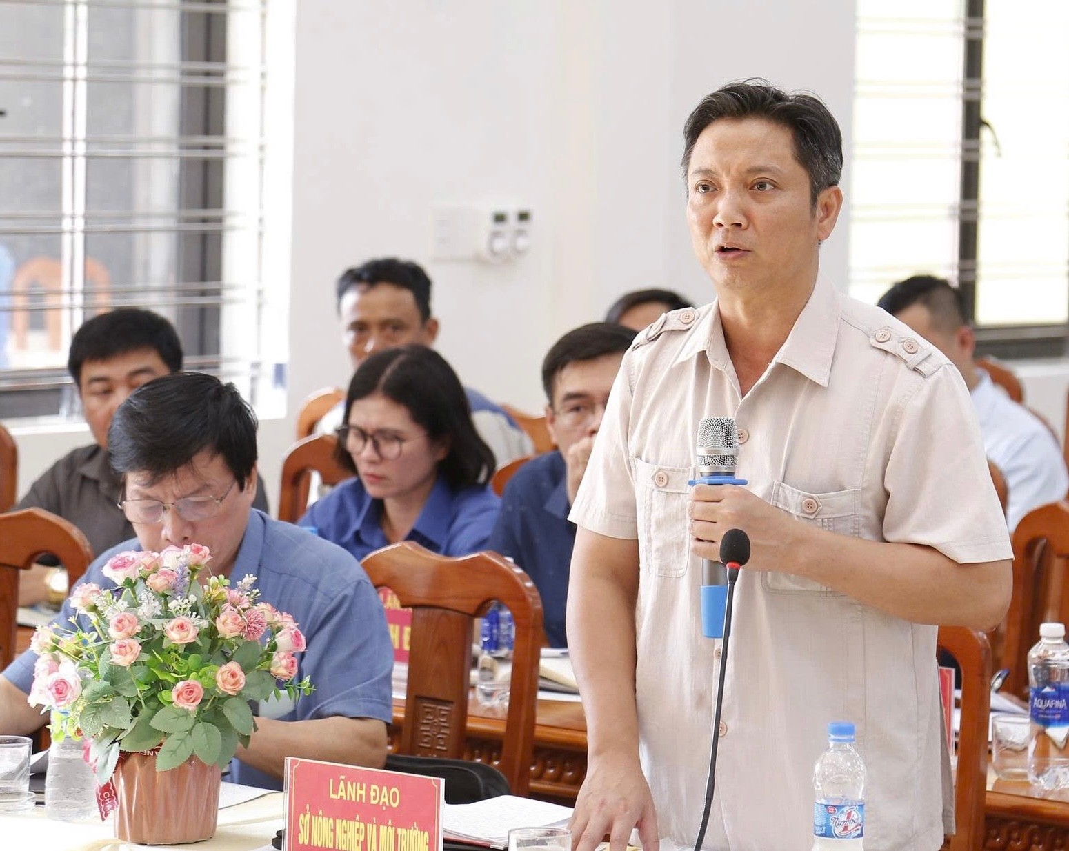 Lãnh đạo Sở Nông nghiệp và Môi trường phát biểu tại buổi làm việc. 930967ec-9ea9-4eac-b42b-c3f210e15c88.jpg