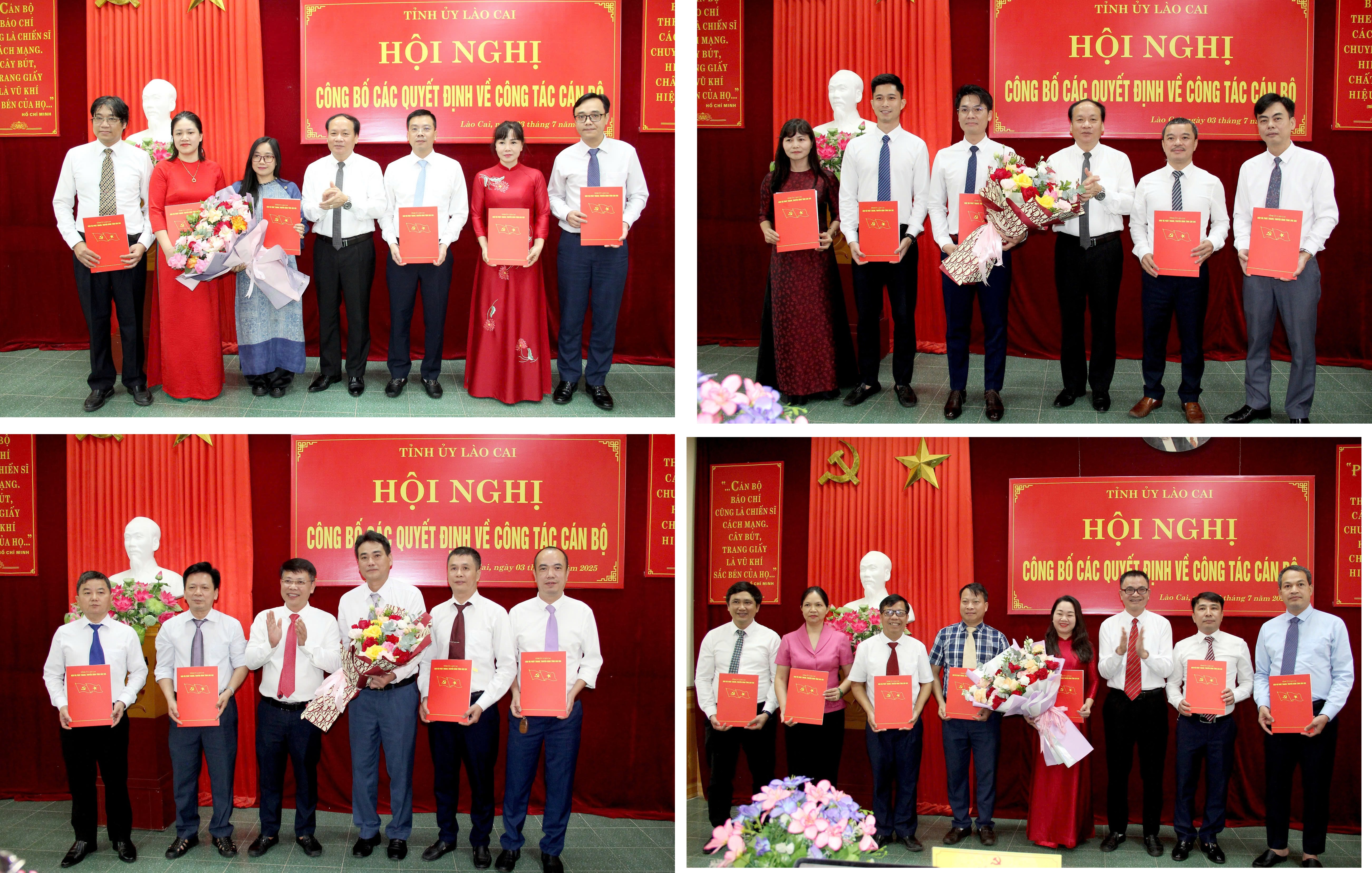 Lãnh đạo Ban Biên tập Báo và Phát thanh, truyền hình trao Quyết định bổ nhiệm lãnh đạo các phòng chuyên môn. ghep2.jpg