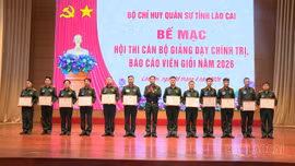 Bộ Chỉ huy Quân sự tỉnh tổ chức thành công hội thi cán bộ giảng dạy chính trị, báo cáo viên giỏi năm 2026