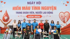 Gần 500 đoàn viên, người lao động tham gia Ngày hội hiến máu tình nguyện năm 2026