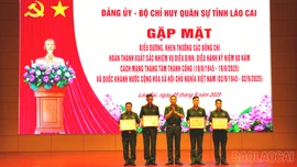 Bộ Chỉ huy Quân sự tỉnh gặp mặt, biểu dương các cán bộ, chiến sĩ hoàn thành nhiệm vụ A80