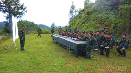 Chuẩn bị diễn tập Chỉ huy - cơ quan 1 bên 1 cấp có một phần thực binh bắn chiến đấu