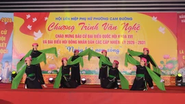 Cam Đường tổ chức giao lưu văn nghệ tuyên truyền bầu cử