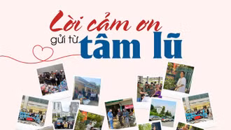 Lời cảm ơn gửi từ tâm lũ