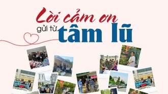 Lời cảm ơn gửi từ tâm lũ