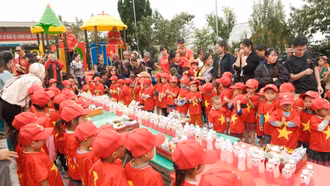 Xã Lao Chải đưa vào sử dụng công trình sân chơi cho em trị giá 250 triệu đồng 