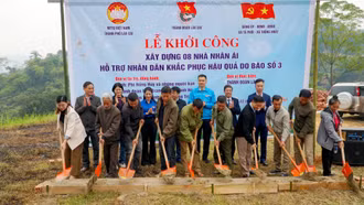 Khởi công xây dựng nhà ở cho người dân bị ảnh hưởng bởi bão số 3