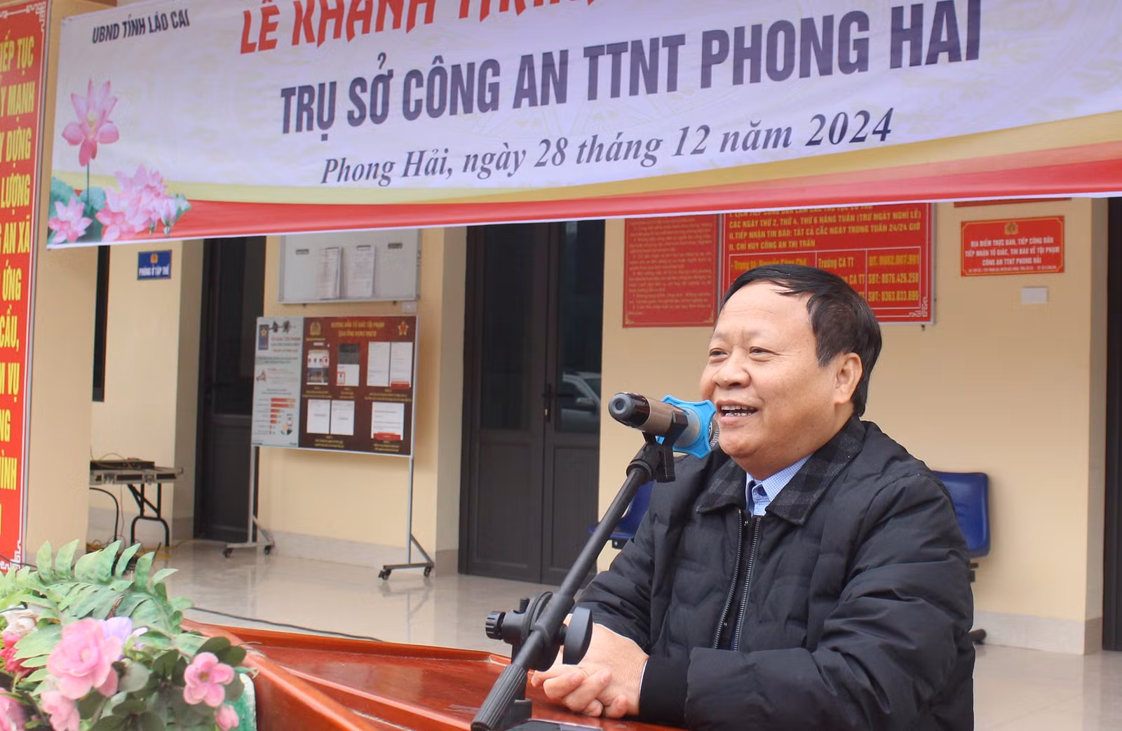 Phó Chủ tịch UBND tỉnh Nguyễn Trọng Hải phát biểu tại buổi lễ.