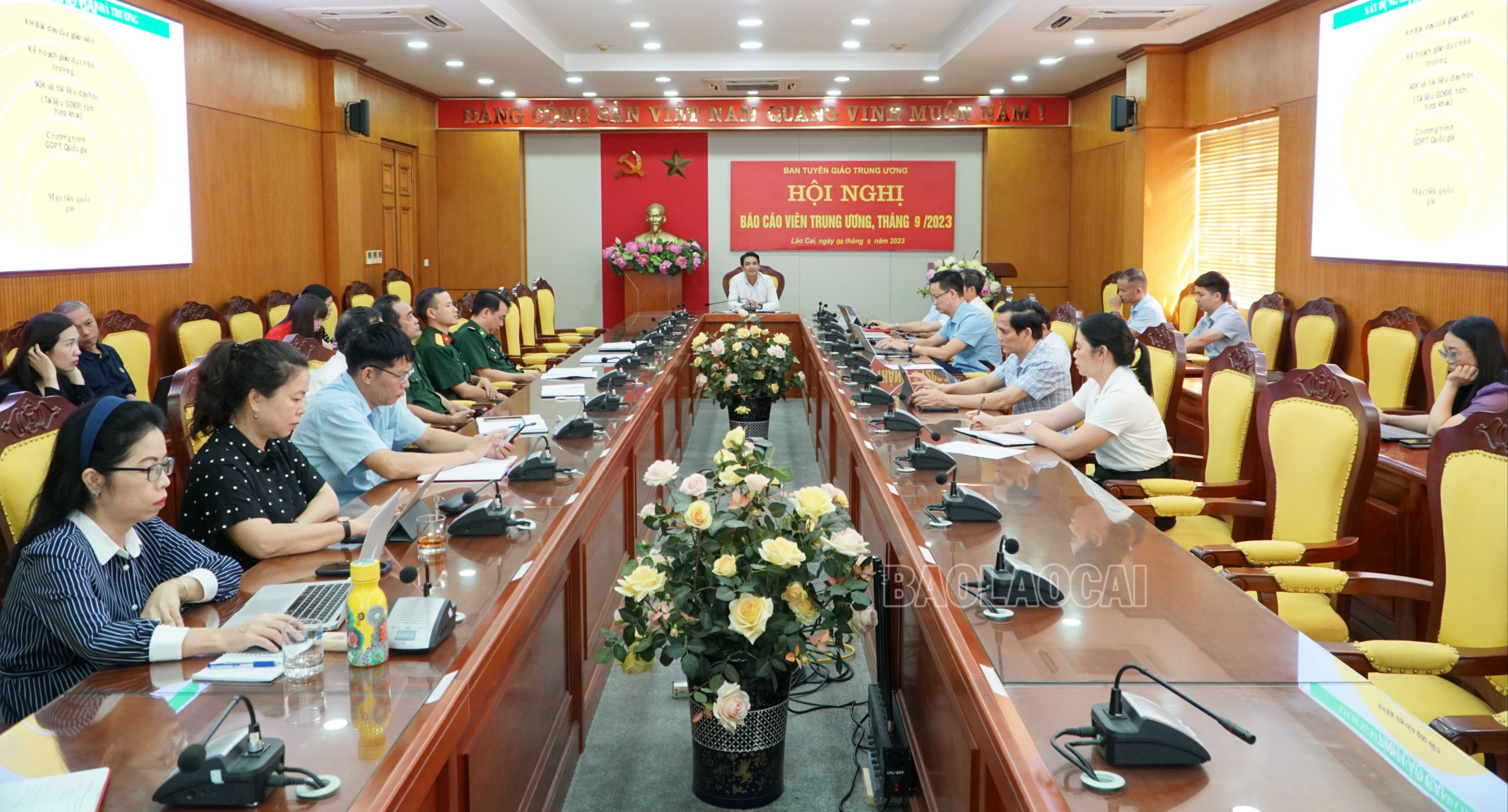 Quang cảnh hội nghị tại điểm cầu Lào Cai. IMG_20230908_101701.jpg