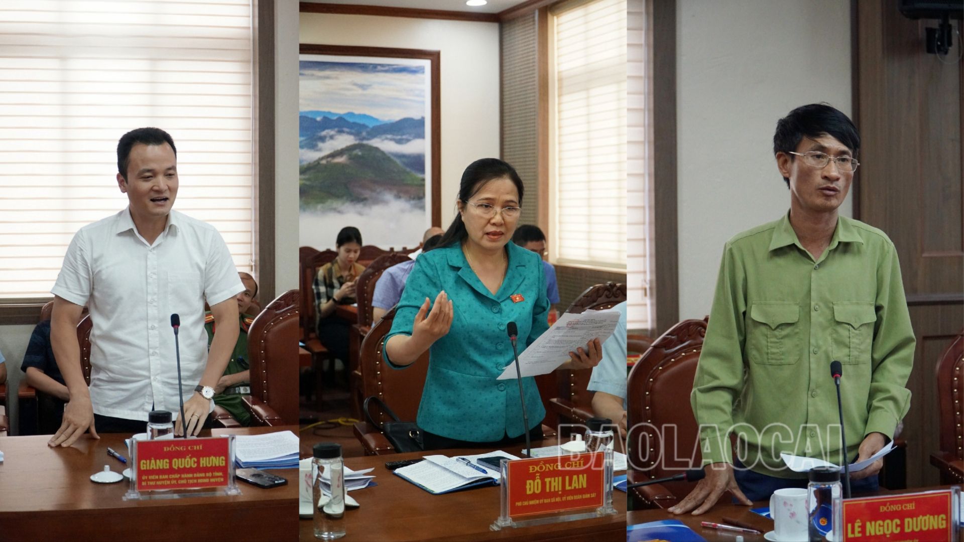 Tại buổi làm việc đã có nhiều ý kiến đóng góp về việc triển khai các chương trình mục tiêu quốc gia tại huyện Mường Khương. 20230705_135941_0000.jpg